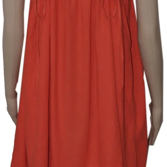 Free People Rae Mini Mandarin Red Swingy Scoop Neck Dress - Picture 6 of 6